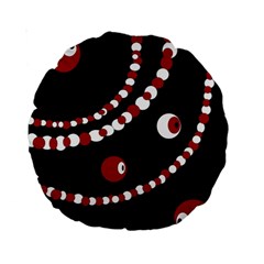 Red Pearls Standard 15  Premium Round Cushions