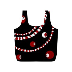 Red Pearls Full Print Recycle Bags (s) 