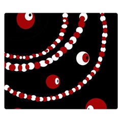 Red Pearls Double Sided Flano Blanket (small) 