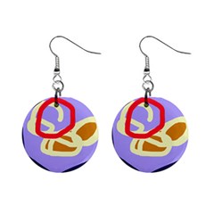 Abstract Circle Mini Button Earrings