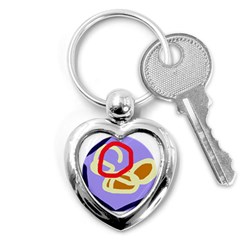 Abstract Circle Key Chains (heart) 