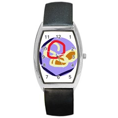 Abstract Circle Barrel Style Metal Watch by Valentinaart