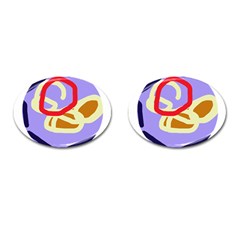 Abstract Circle Cufflinks (oval)