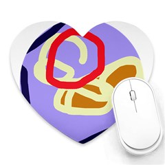 Abstract Circle Heart Mousepads by Valentinaart