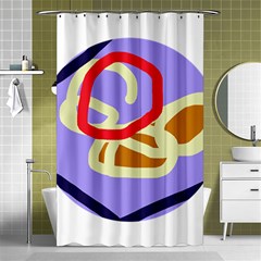 Abstract Circle Shower Curtain 48  X 72  (small)  by Valentinaart