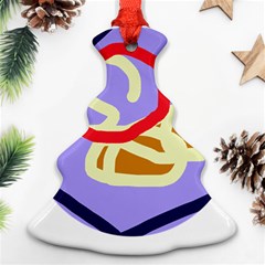 Abstract Circle Christmas Tree Ornament (2 Sides)