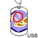 Abstract circle Dog Tag USB Flash (One Side) Front