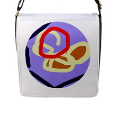 Abstract Circle Flap Messenger Bag (l)  by Valentinaart