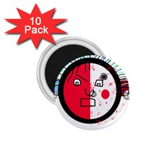 Angry Transparent Face 1 75  Magnets (10 Pack)  by Valentinaart