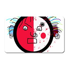 Angry Transparent Face Magnet (rectangular) by Valentinaart