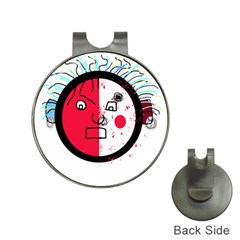 Angry Transparent Face Hat Clips With Golf Markers by Valentinaart