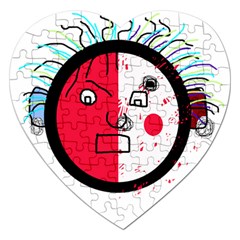 Angry Transparent Face Jigsaw Puzzle (heart)