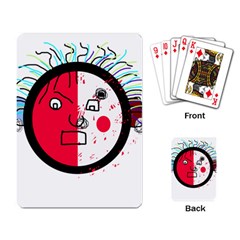 Angry Transparent Face Playing Card