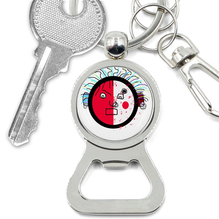 Angry transparent face Bottle Opener Key Chains