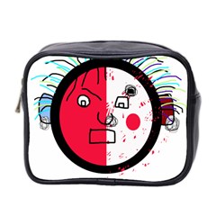 Angry Transparent Face Mini Toiletries Bag 2-side