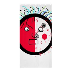 Angry Transparent Face Shower Curtain 36  X 72  (stall)  by Valentinaart