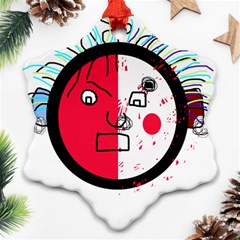 Angry Transparent Face Ornament (snowflake) 