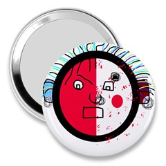 Angry Transparent Face 3  Handbag Mirrors