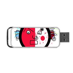 Angry Transparent Face Portable Usb Flash (one Side)