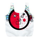 Angry transparent face Full Print Recycle Bags (L)  Back