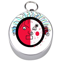 Angry Transparent Face Silver Compasses