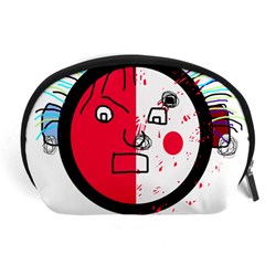 Angry Transparent Face Accessory Pouches (large) 