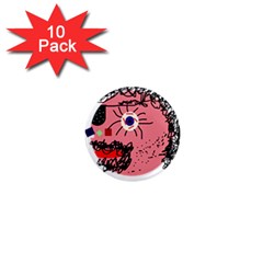 Abstract Face 1  Mini Magnet (10 Pack) 