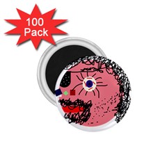 Abstract Face 1 75  Magnets (100 Pack) 