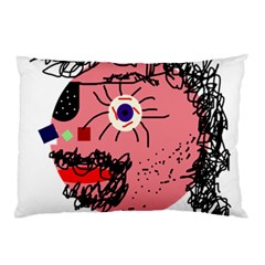 Abstract Face Pillow Case by Valentinaart