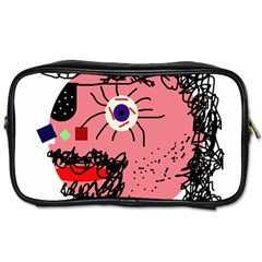 Abstract Face Toiletries Bags by Valentinaart