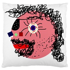 Abstract Face Large Cushion Case (one Side) by Valentinaart