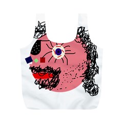 Abstract Face Full Print Recycle Bags (m)  by Valentinaart