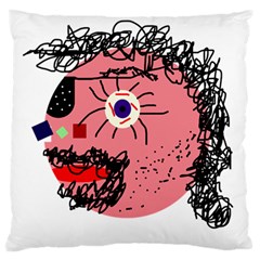 Abstract Face Standard Flano Cushion Case (one Side) by Valentinaart