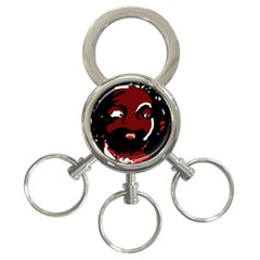 Abstract Face  3-ring Key Chains by Valentinaart