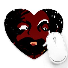 Abstract Face  Heart Mousepads by Valentinaart