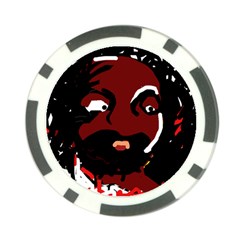 Abstract Face  Poker Chip Card Guards