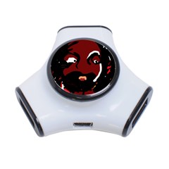 Abstract Face  3-port Usb Hub