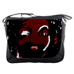 Abstract Face  Messenger Bags