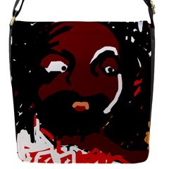 Abstract Face  Flap Messenger Bag (s)