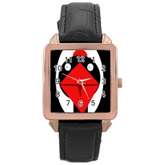 Duck Rose Gold Leather Watch  by Valentinaart