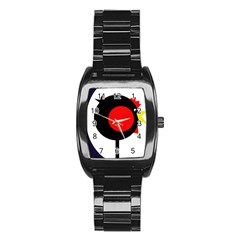 Fat Chicken Stainless Steel Barrel Watch