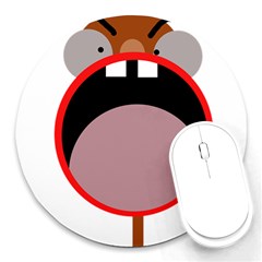 Funny Face Round Mousepads