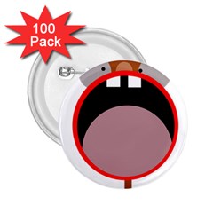 Funny Face 2 25  Buttons (100 Pack) 