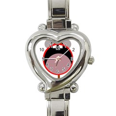 Funny Face Heart Italian Charm Watch by Valentinaart