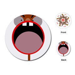 Funny Face Playing Cards (round) 