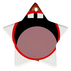 Funny Face Star Ornament (two Sides) 