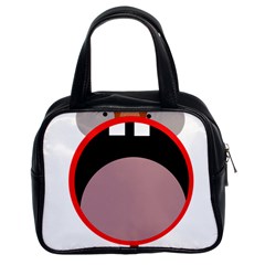 Funny Face Classic Handbags (2 Sides) by Valentinaart