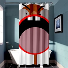 Funny Face Shower Curtain 36  X 72  (stall) 