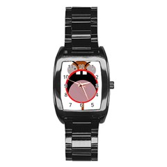 Funny Face Stainless Steel Barrel Watch by Valentinaart