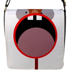 Funny Face Flap Messenger Bag (s) by Valentinaart